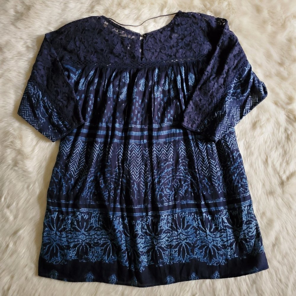 Free People Sun Daze Indigo Minidress Size S/M NWT - Picture 8 of 16